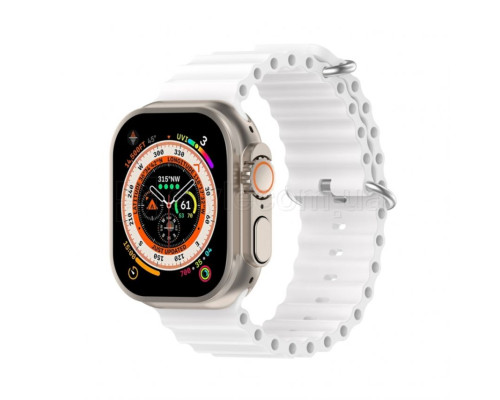 Ремінець для Apple Watch Ultra Ocean Band силіконовий 38/40/41мм L white / білий (2)