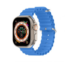 Ремінець для Apple Watch Ultra Ocean Band силіконовий 38/40/41мм L blue / синій (23)