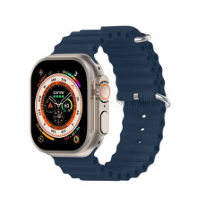 Ремінець для Apple Watch Ultra Ocean Band силіконовий 42/44/45/49 L midnight blue / синій (5) TPS-2710000281658