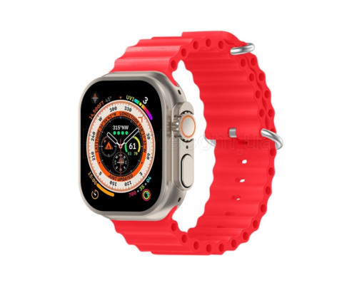 Ремінець для Apple Watch Ultra Ocean Band силіконовий 42/44/45/49 L red / червоний (6) TPS-2710000281665