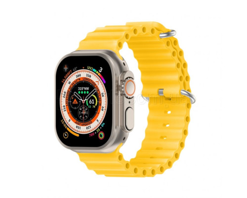 Ремінець для Apple Watch Ultra Ocean Band силіконовий 38/40/41мм L yellow / жовтий (03) TPS-2710000281399