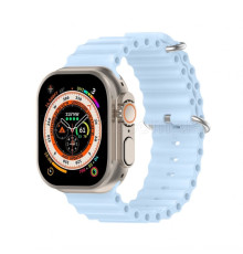 Ремінець для Apple Watch Ultra Ocean Band силіконовий 42/44/45/49 L lavender / світло-блакитний (12) TPS-2710000281719