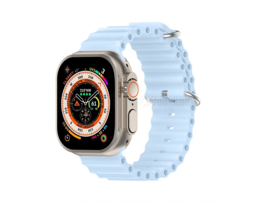 Ремінець для Apple Watch Ultra Ocean Band силіконовий 42/44/45/49 L lavender / світло-блакитний (12) TPS-2710000281719