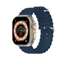 Ремінець для Apple Watch Ultra Ocean Band силіконовий 38/40/41мм L midnight blue / синій (5) TPS-2710000281412