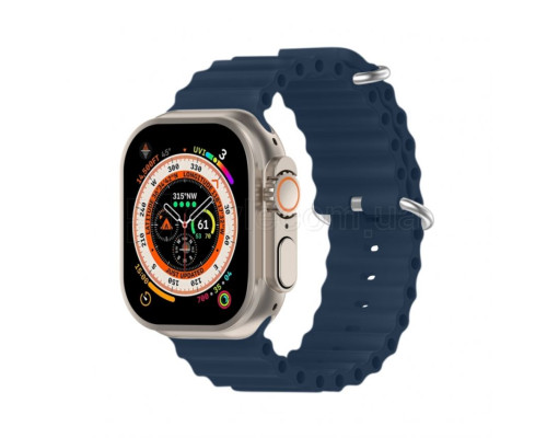Ремінець для Apple Watch Ultra Ocean Band силіконовий 38/40/41мм L midnight blue / синій (5) TPS-2710000281412