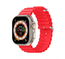 Ремінець для Apple Watch Ultra Ocean Band силіконовий 38/40/41мм L red / червоний (6) TPS-2710000281429