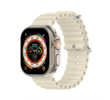 Ремінець для Apple Watch Ultra Ocean Band силіконовий 38/40/41мм L starlilght / молочний (7) TPS-2710000281436