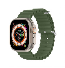 Ремінець для Apple Watch Ultra Ocean Band силіконовий 42/44/45/49 L forest green / зелений (17)