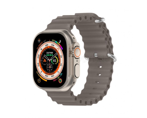 Ремінець для Apple Watch Ultra Ocean Band силіконовий 42/44/45/49 L coastal ash / сірий (20)