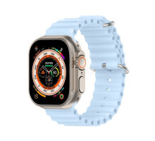 Ремінець для Apple Watch Ultra Ocean Band силіконовий 38/40/41мм L lavender / світло-блакитний (12)