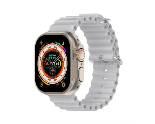Ремінець для Apple Watch Ultra Ocean Band силіконовий 38/40/41мм L cloud grey / світло-сірий (13) TPS-2710000281481