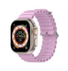 Ремінець для Apple Watch Ultra Ocean Band силіконовий 42/44/45/49 L light purple / світло-фіолетовий (21) TPS-2710000281801