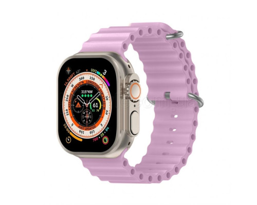 Ремінець для Apple Watch Ultra Ocean Band силіконовий 42/44/45/49 L light purple / світло-фіолетовий (21) TPS-2710000281801