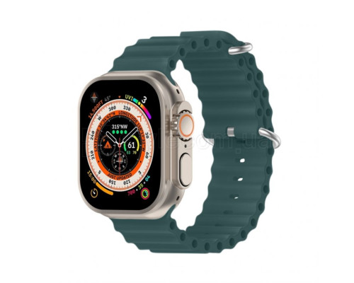 Ремінець для Apple Watch Ultra Ocean Band силіконовий 38/40/41мм L olive green / оливковий (16) TPS-2710000281511
