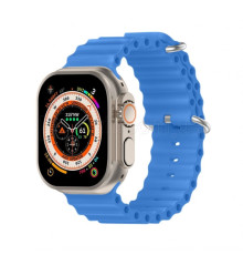 Ремінець для Apple Watch Ultra Ocean Band силіконовий 42/44/45/49 L blue / синій (23) TPS-2710000281825