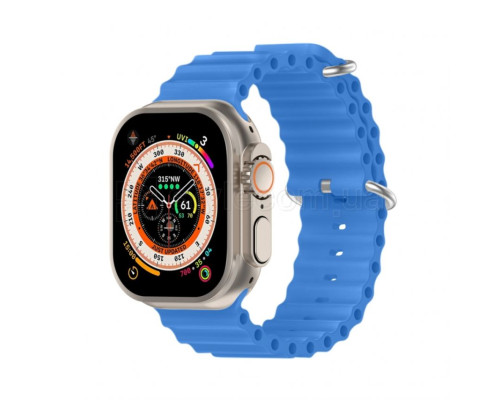 Ремінець для Apple Watch Ultra Ocean Band силіконовий 42/44/45/49 L blue / синій (23)