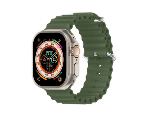 Ремінець для Apple Watch Ultra Ocean Band силіконовий 38/40/41мм L forest green / зелений (17) TPS-2710000281528