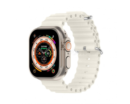 Ремінець для Apple Watch Ultra Ocean Band силіконовий 42/44/45/49 L antique white / білий (24) TPS-2710000281832
