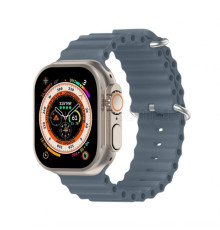 Ремінець для Apple Watch Ultra Ocean Band силіконовий 42/44/45/49 L rock blue / сірий (26) TPS-2710000281849