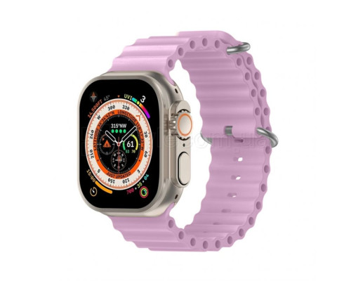 Ремінець для Apple Watch Ultra Ocean Band силіконовий 38/40/41мм L light purple / світло-фіолетовий (21) TPS-2710000281566