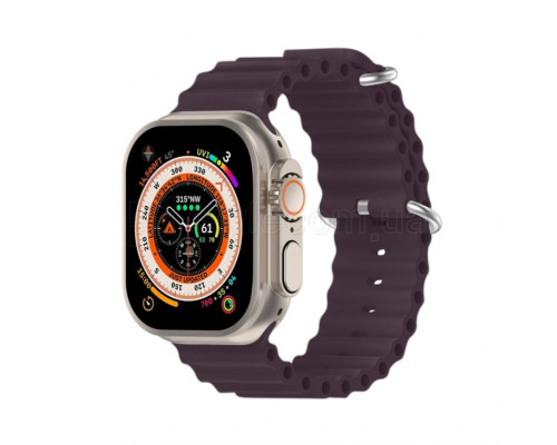 Ремінець для Apple Watch Ultra Ocean Band силіконовий 38/40/41мм L berry purple / фіолетовий (22)