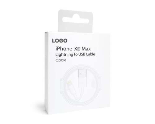 Кабель USB для Apple iPhone Lightning white High Original Quality carton box logo