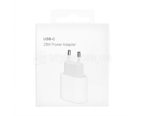 Мережевий зарядний пристрій (адаптер) для Apple iРhone A1692 PD / 25W white High Quality carton box logo