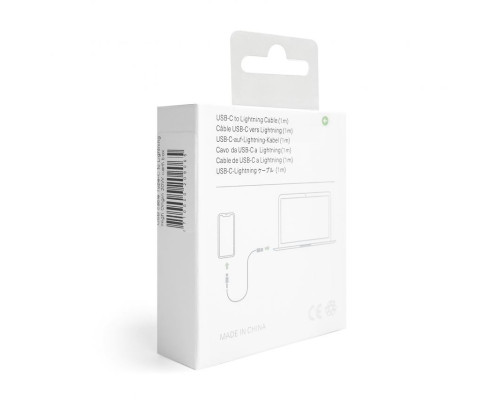 Кабель USB Type-C to Lightning 20W white High Original Quality carton box logo TPS-2710000282761 2710000282761