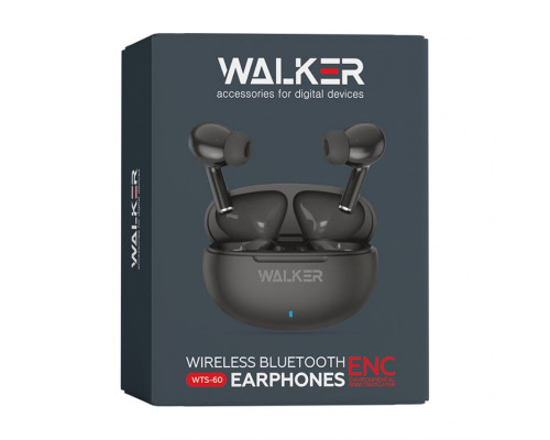 Навушники Bluetooth WALKER WTS-60 ENC black TPS-2710000283485