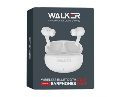 Навушники Bluetooth WALKER WTS-60 ENC white TPS-2710000283492