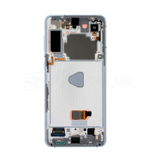 Дисплей (LCD) для Samsung Galaxy S21 Plus 5G/G996 (2021) з тачскріном та рамкою silver Service Original (PN:GH82-27267C, GH82-27268C) TPS-2710000283508