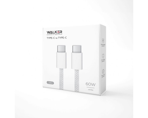 Кабель USB WALKER C860 Type-C to Type-C 60W white TPS-2710000284284