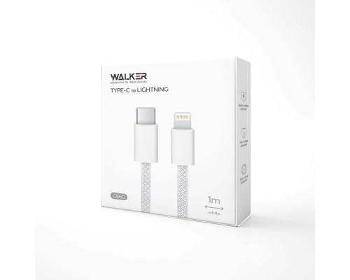 Кабель USB WALKER C860 Type-C to Lightning 30W white TPS-2710000284307