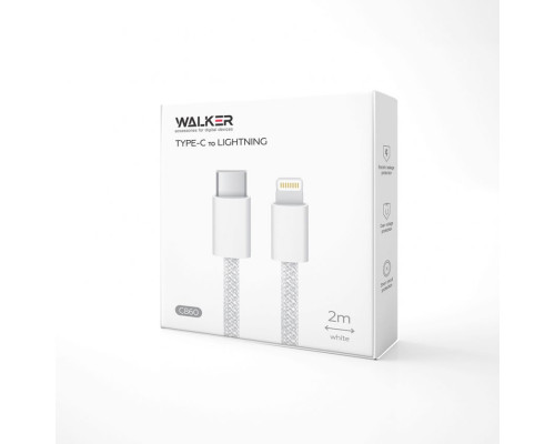 Кабель USB WALKER C860 Type-C to Lightning 30W 2м white TPS-2710000284314