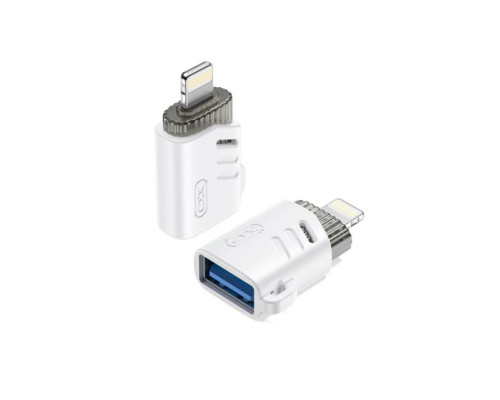 Перехідник OTG XO NB256A Lightning to USB white