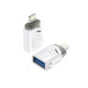 Перехідник OTG XO NB256A Lightning to USB white