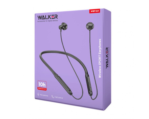 Навушники Bluetooth WALKER WBT-23 Sport black TPS-2710000286332