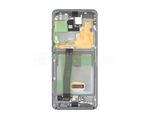 Дисплей (LCD) для Samsung Galaxy S20 Ultra/G988 (2020) з тачскріном та рамкою grey Service Original (PN:GH82-26032B, GH82-26033B) TPS-2710000288497