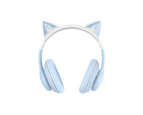 Дитячі навушники Bluetooth XO BE38 з вушками blue