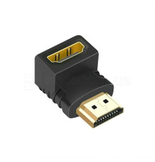 Перехідник HDMI to HDMI кутовий black