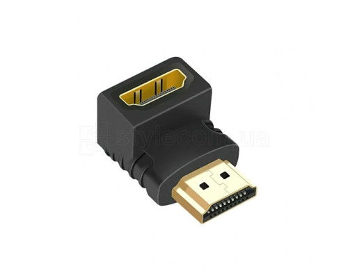 Перехідник HDMI to HDMI кутовий black