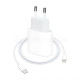 Мережевий зарядний пристрій (адаптер) 2в1 для Apple iРhone A1692 PD / 20W + Data Cable Type-C to Lightning white High Quality carton box logo