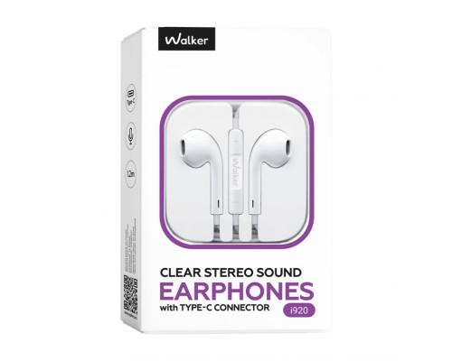 Навушники WALKER i920 Type-C (Universal IC) white TPS-2710000295518 2710000295518