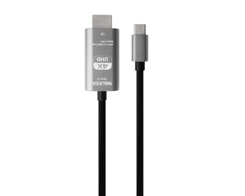 Кабель WALKER WHD-57 HDMI to Type-C 2м grey (тех.пак.) TPS-2710000295525 2710000295525