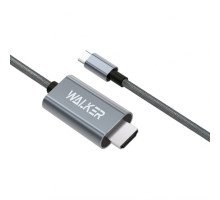 Кабель WALKER WHD-57 HDMI to Type-C 2м grey (тех.пак.)