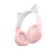 Дитячі навушники Bluetooth XO BE38 з вушками pink