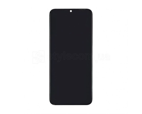 Дисплей (LCD) для Tecno Spark 7 (KF6n) з тачскріном та рамкою black (TFT) High Quality