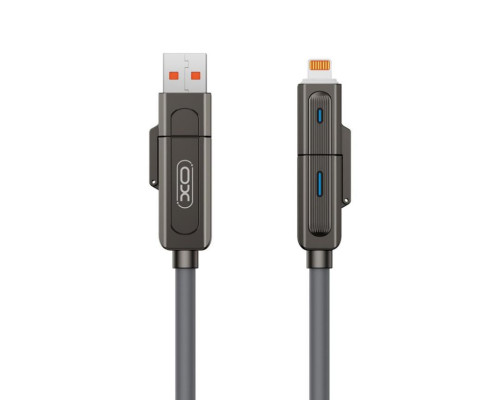 Кабель USB XO NB275 4в1 трансформер grey