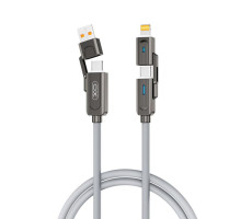 Кабель USB XO NB275 4в1 трансформер grey