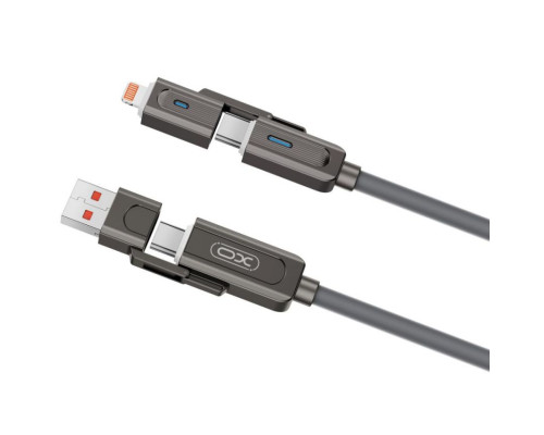 Кабель USB XO NB275 4в1 трансформер grey